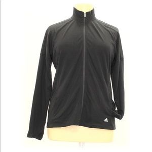 ADIDAS Women's Jacket Sz XL French Terry Full Zip Golf Black Jacket UPF 50 NWT
